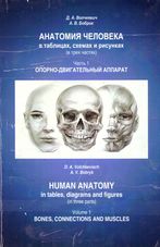 Human anatomy in tables, diagrams and figures. In three parts. Volume 1. Bones, connections and muscles