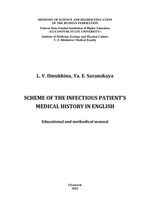 Scheme of the infectious patient's medical history in English