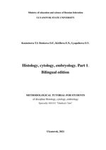 Histology, cytology, embryology. Part 1. Bilingual edition