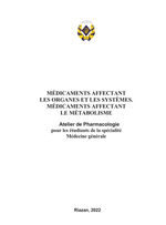 Médicaments affectant les organes et les systèmes. Médicaments  affectant le métabolisme