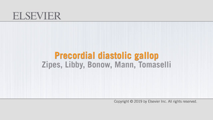 Обложка: Видео 10.3. Прекардиальный диастолический галоп. Пальпируемый и видимый прекардиальный диастолический галоп у пациента с дилатационной кардиомиопатией усиливается...См. далее стр. XXi